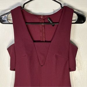 Gorgeous Maroon Cut Out Dress